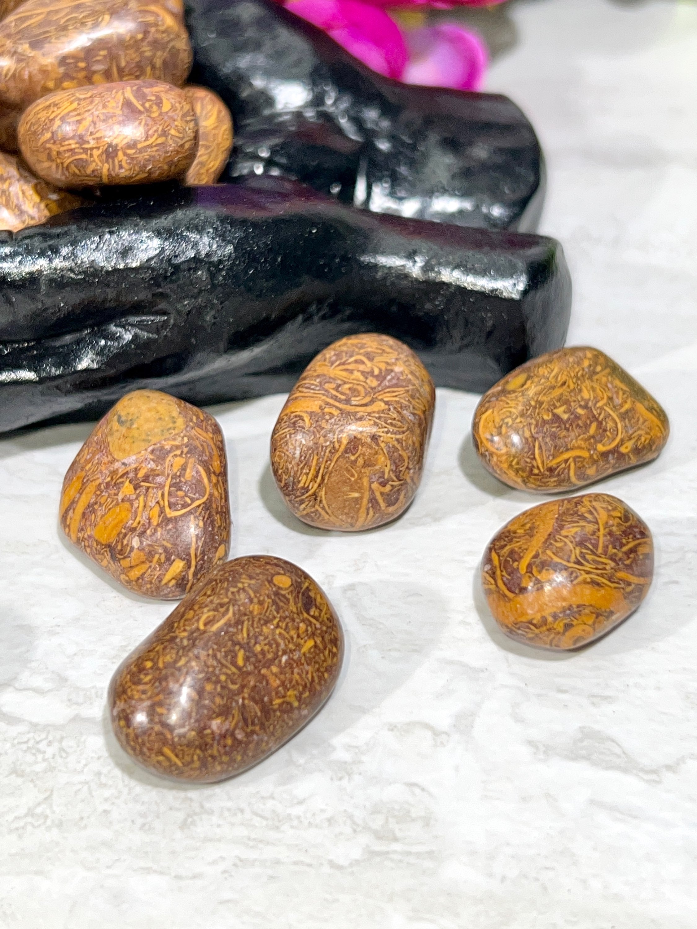 Calligraphy Stone Tumbles | Miriam Jasper | Elephant Stone