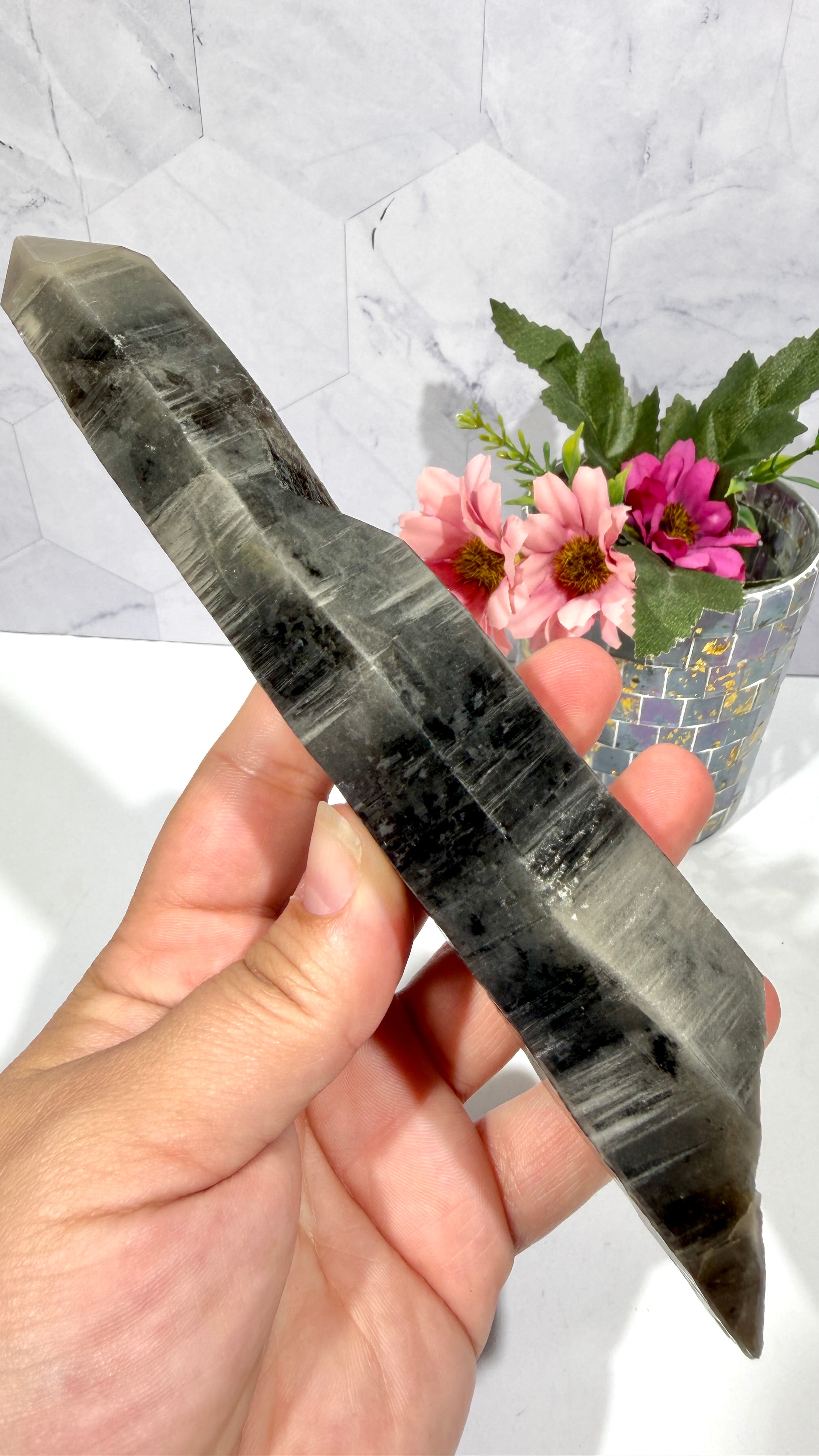 Morian Smoky Quartz Malawi Wand