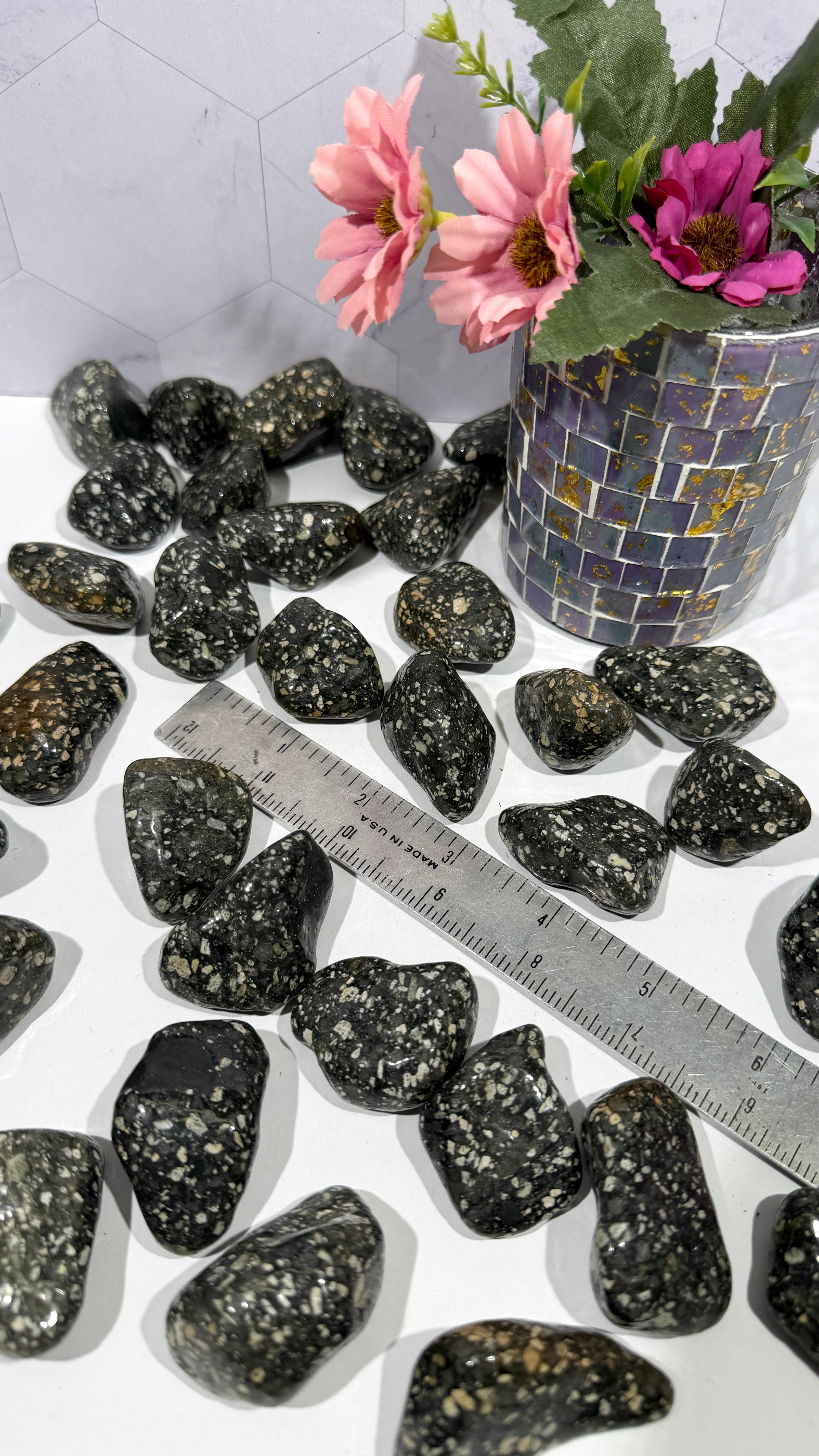 Guinea Fowl Jasper Tumble