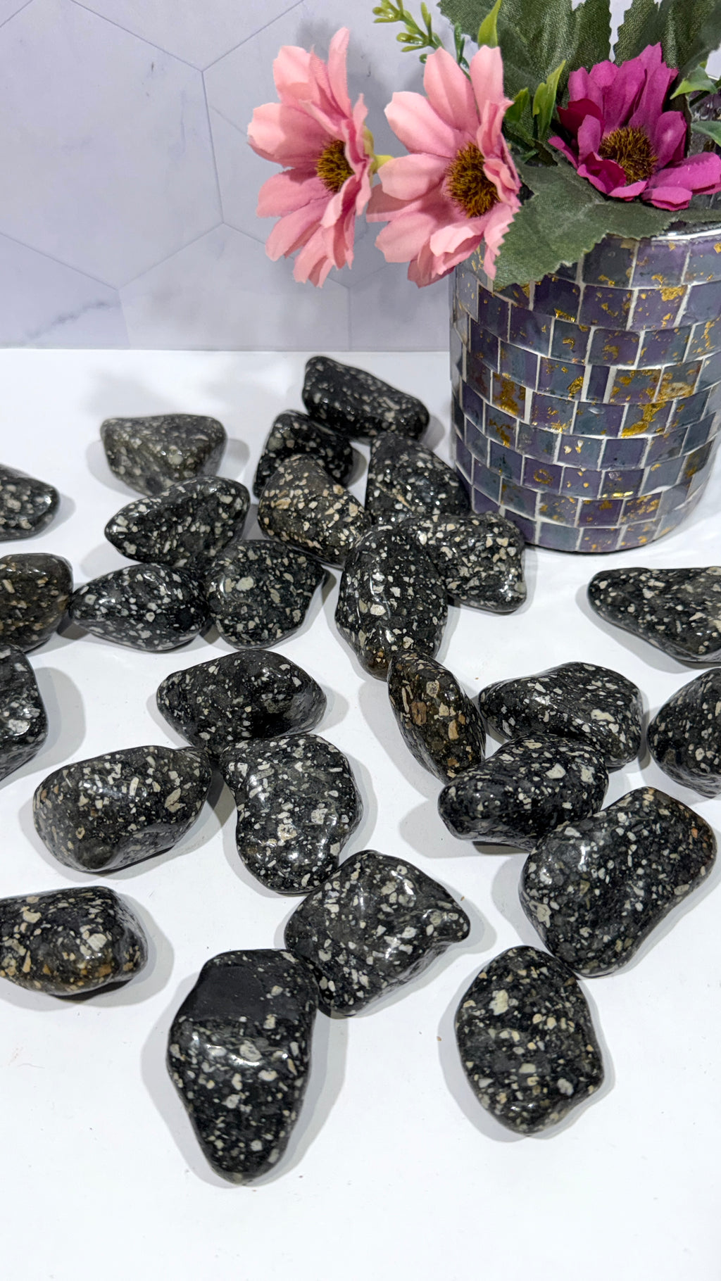 Guinea Fowl Jasper Tumble
