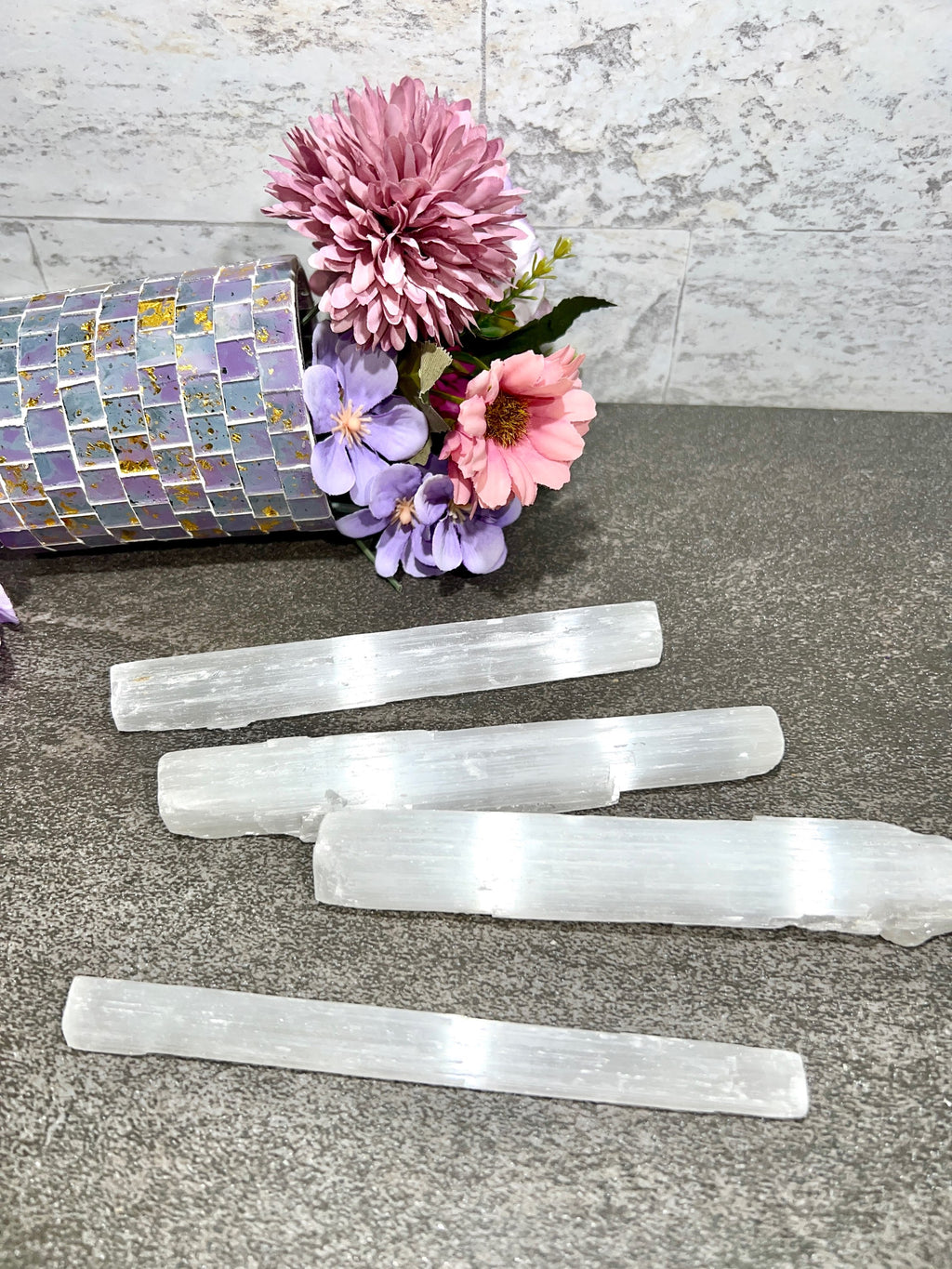 Selenite (Satin Spar) Natural Wands | Energy Cleansing | Unpolished Selenite