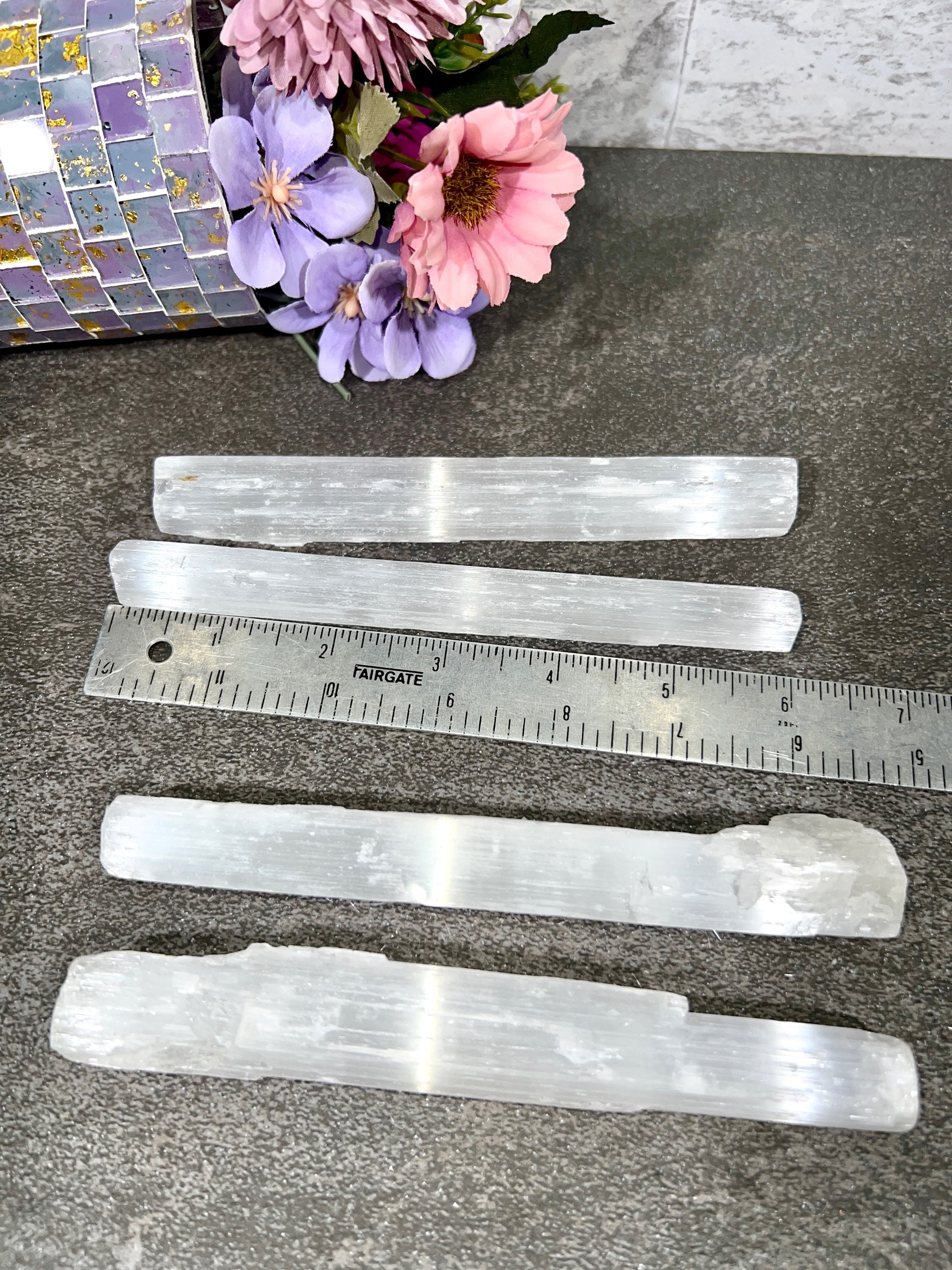Selenite (Satin Spar) Natural Wands | Energy Cleansing | Unpolished Selenite