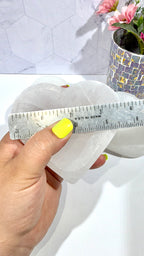 Selenite Heart Bowl 3.5 Inches