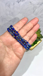 5mm Faceted Lapis Lazuli Bracelet