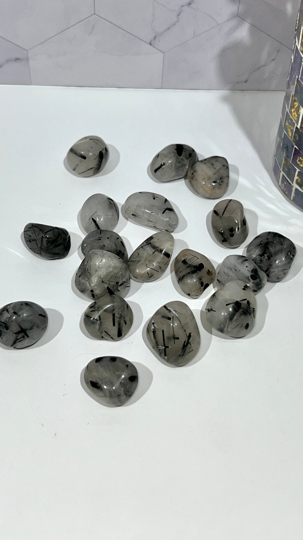 Tourmaline in Quartz Tumble