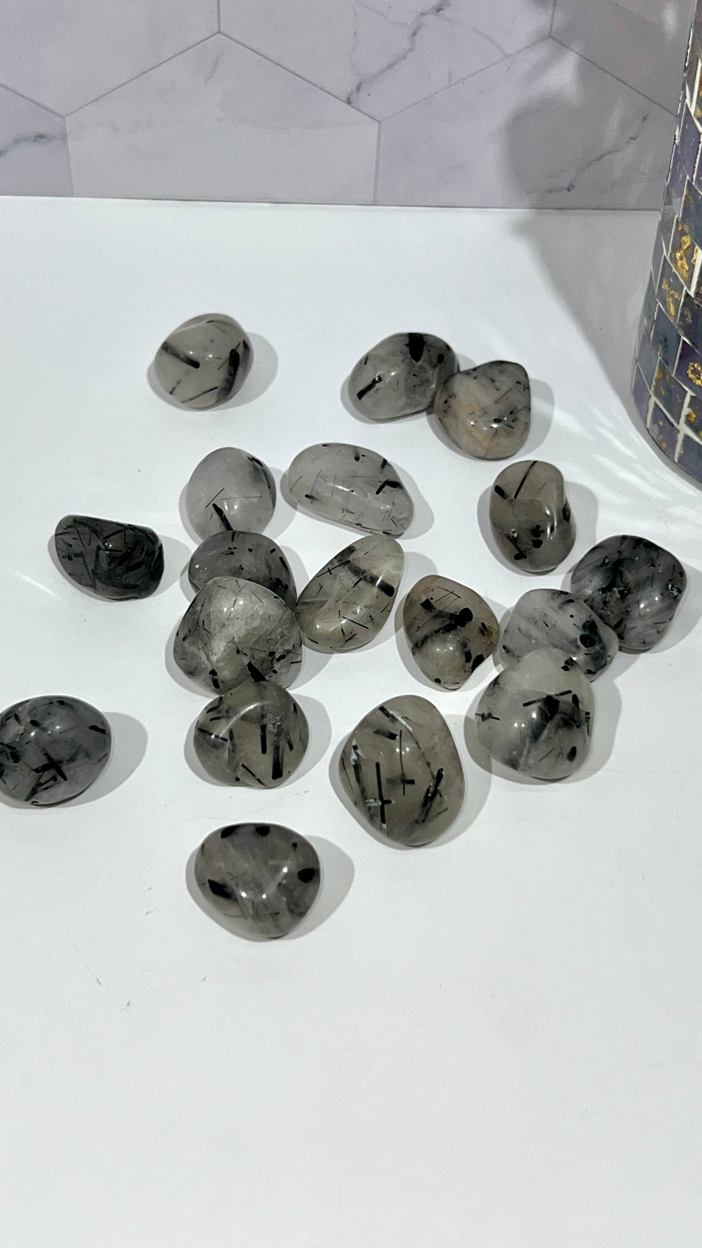 Tourmaline in Quartz Tumble