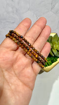 4mm Faceted Tiger's Eye Bracelet