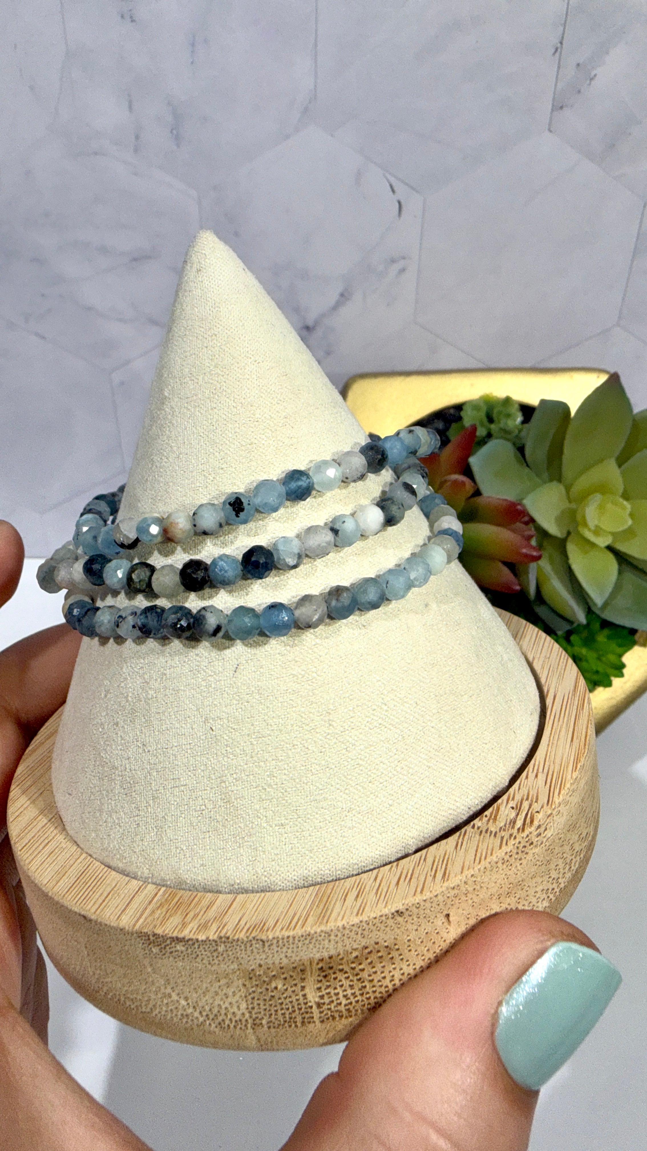 4mm Faceted Dianite Bracelet