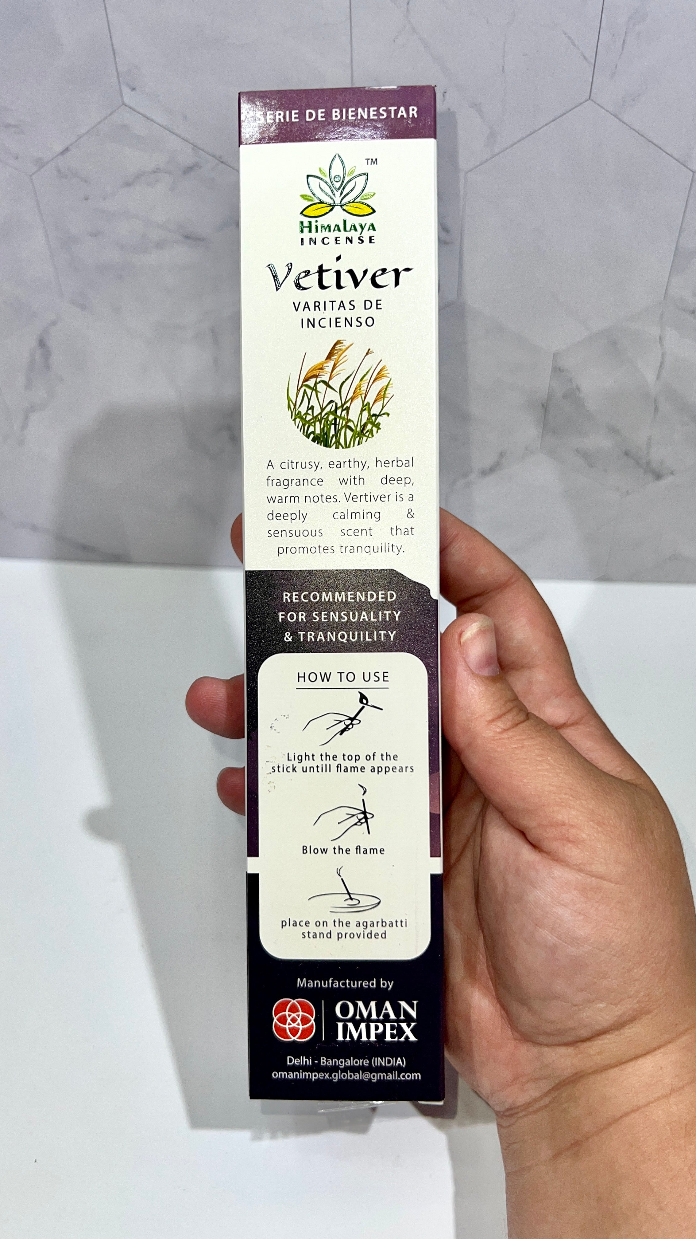 Vetiver Incense - Pack of 10