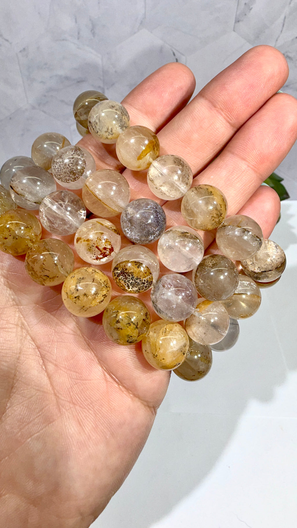 13mm Dendritic Quartz Bracelet