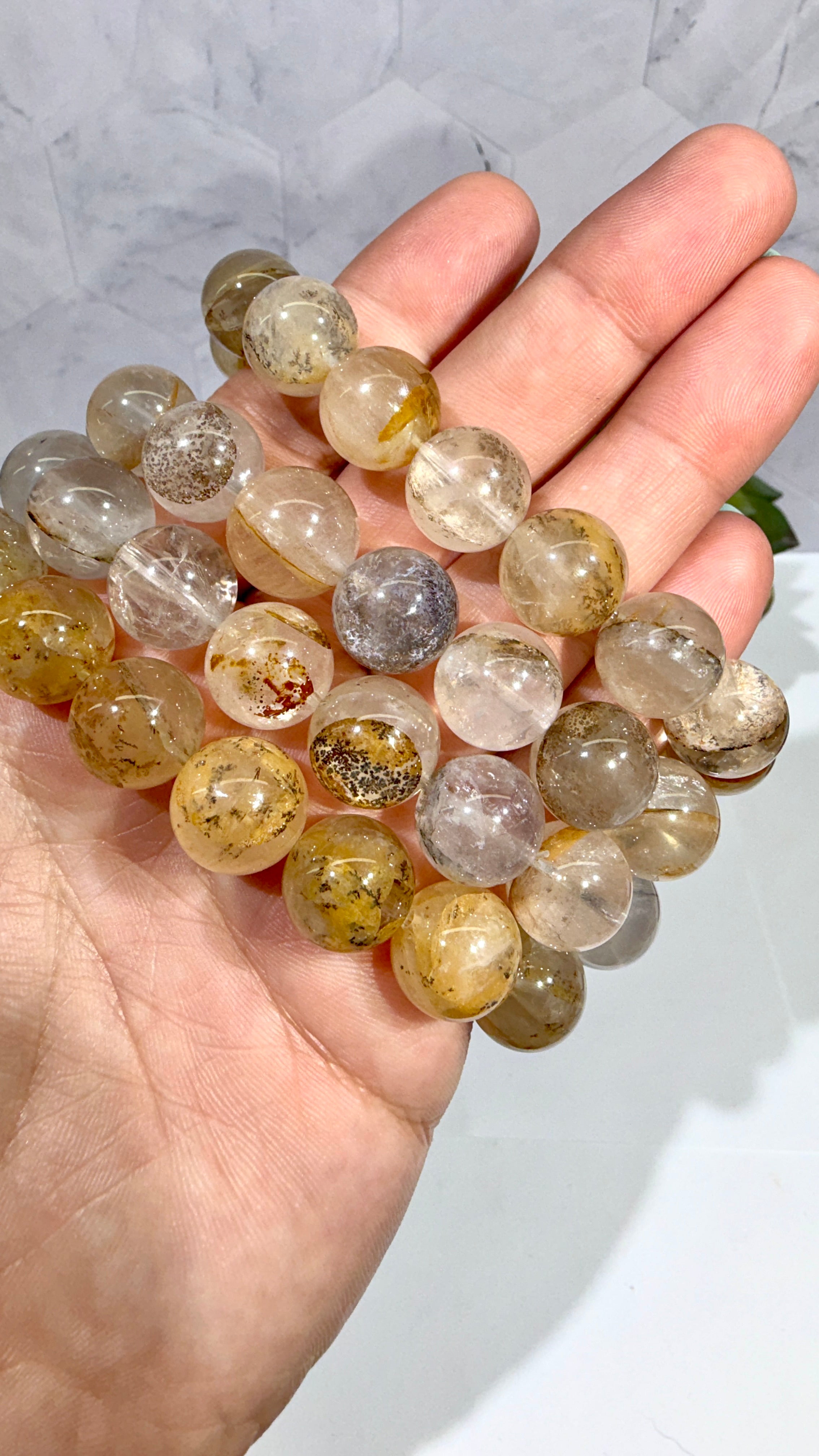 13mm Dendritic Quartz Bracelet