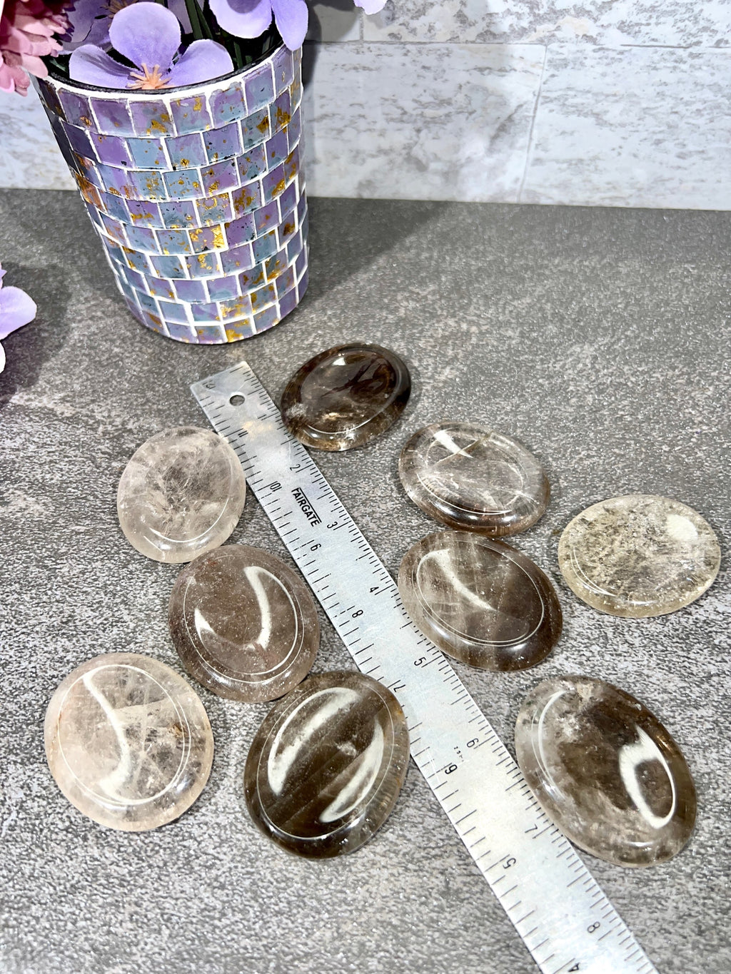 Smoky Quartz Worry Stone