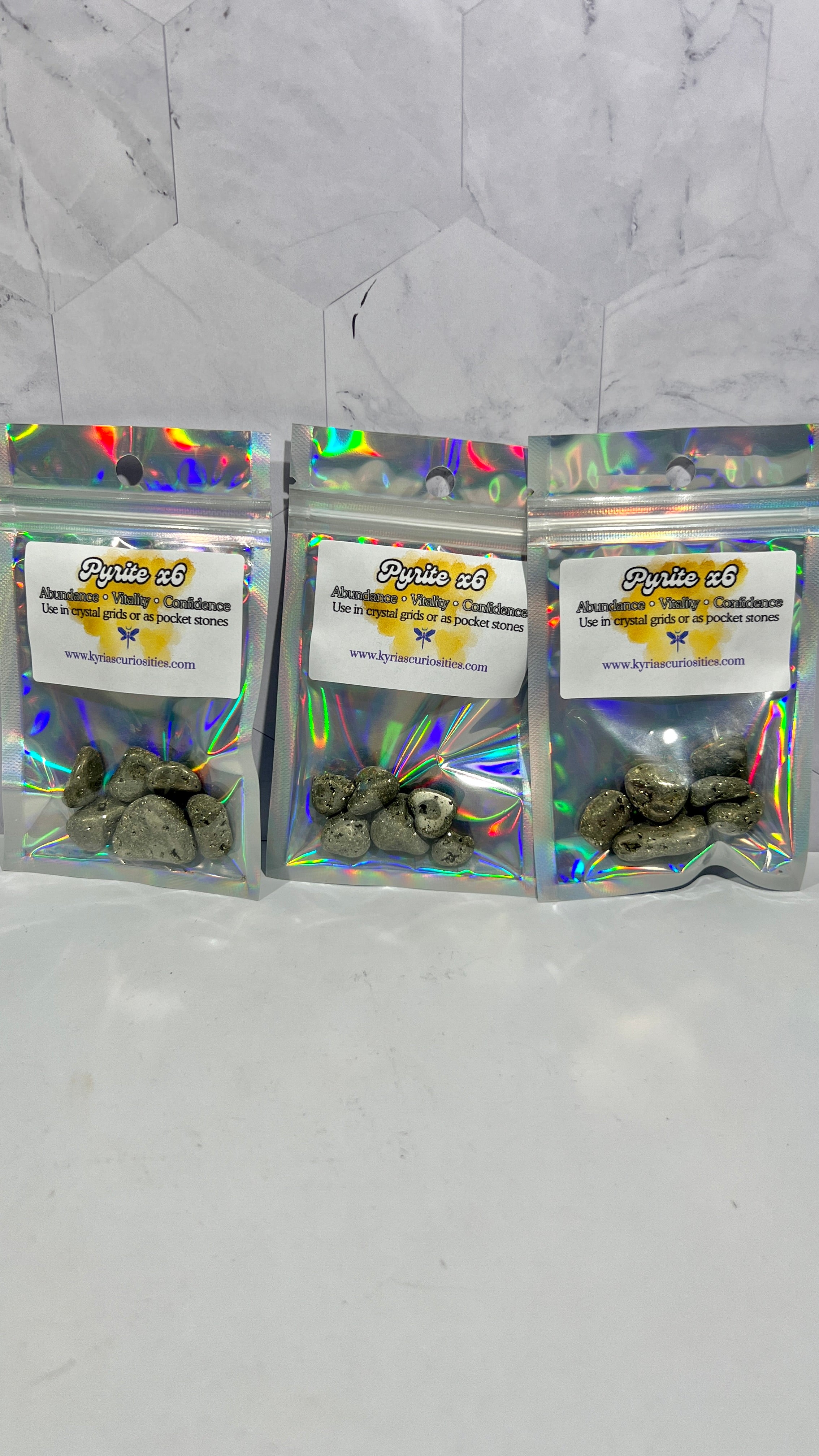 Pyrite Mini Tumbles (Set of 6)