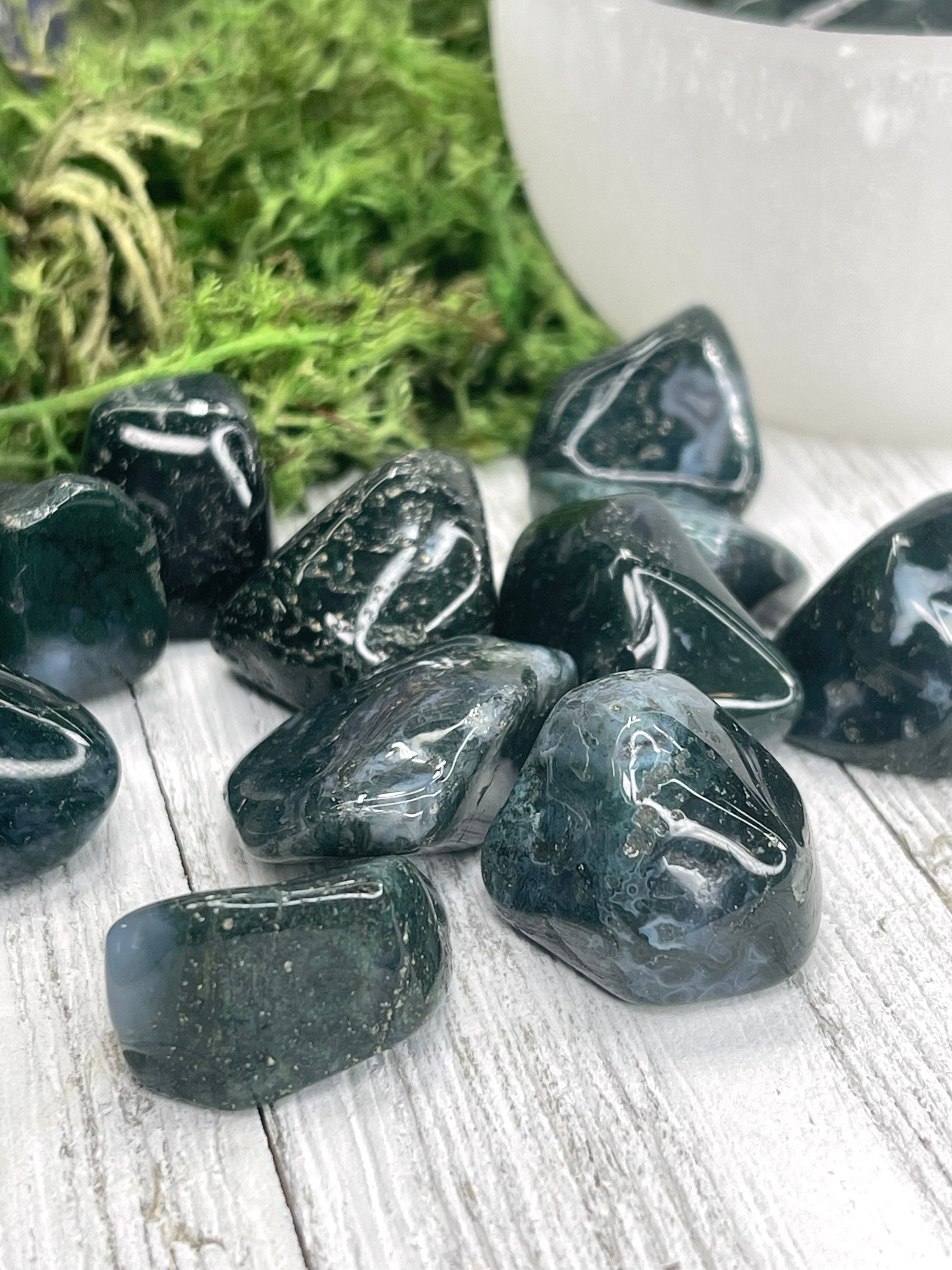 Moss Agate Tumble