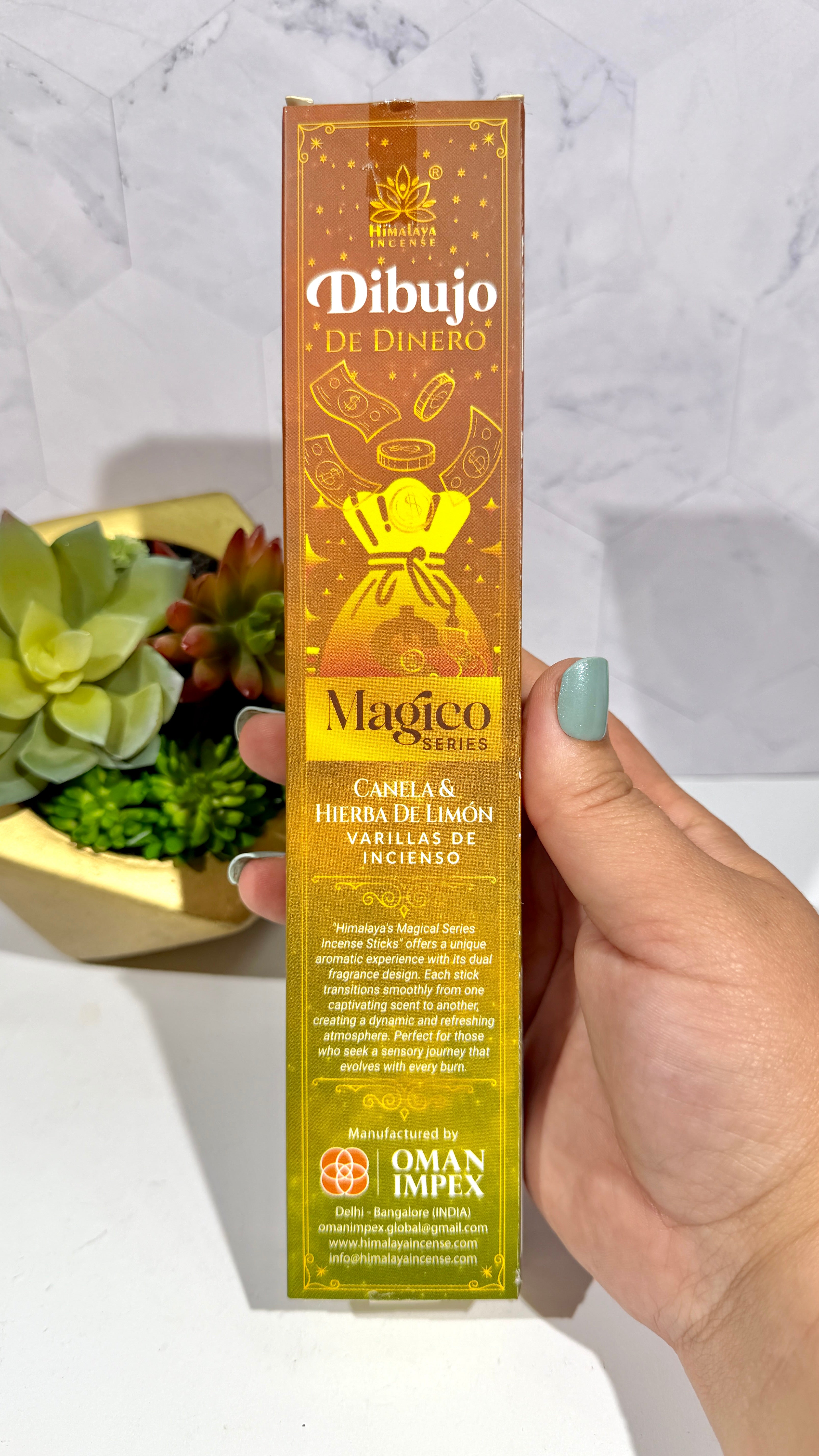 Money Glitter Incense Sticks - Pack of 10 (Cinnamon & Lemongrass)