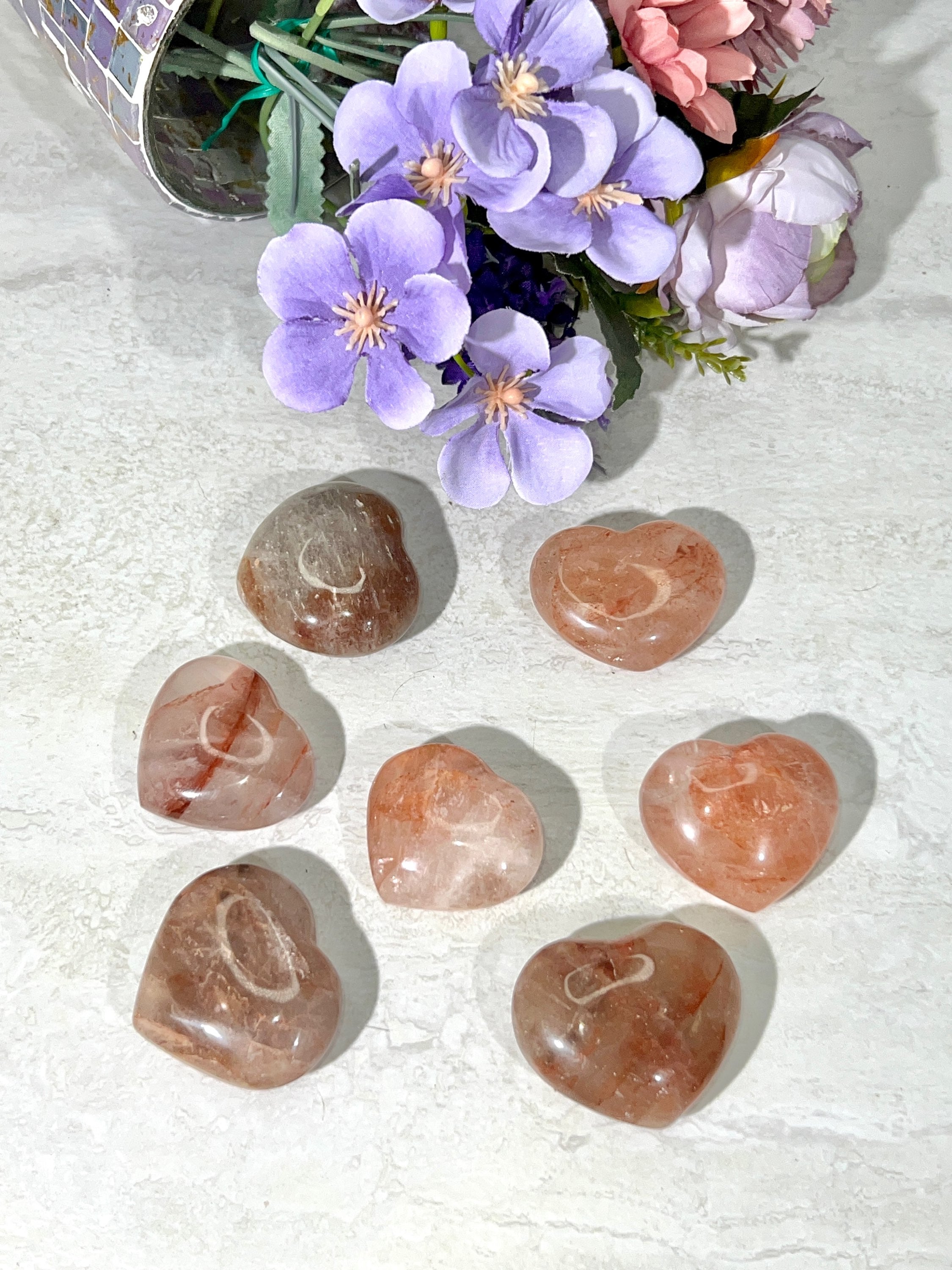 Hematoid "Fire" Quartz Heart