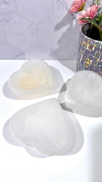 Selenite Heart Bowl 3.5 Inches