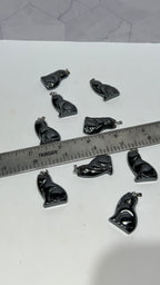 Hematite Cat Pendant