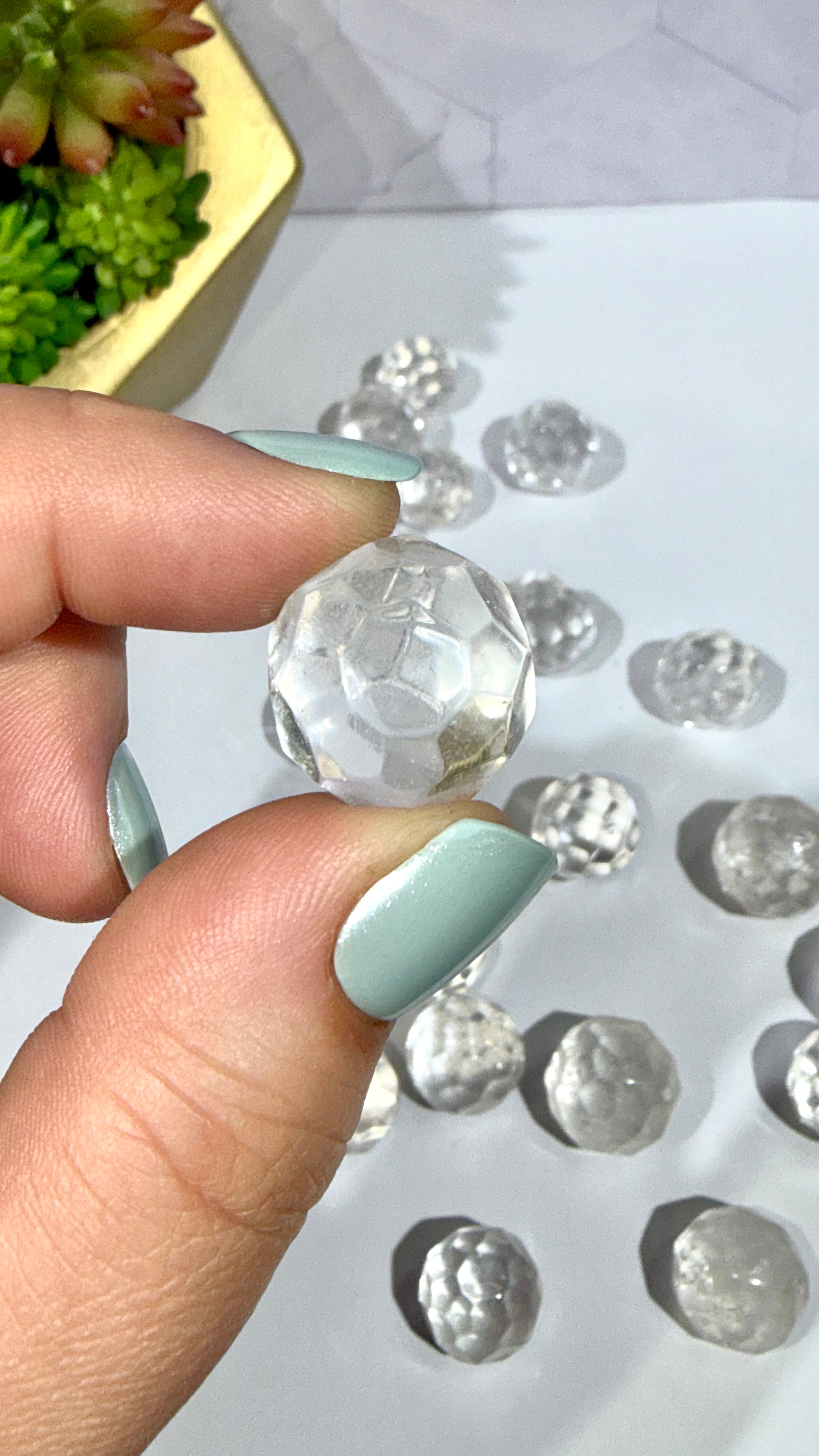 Faceted Quartz Mini Sphere