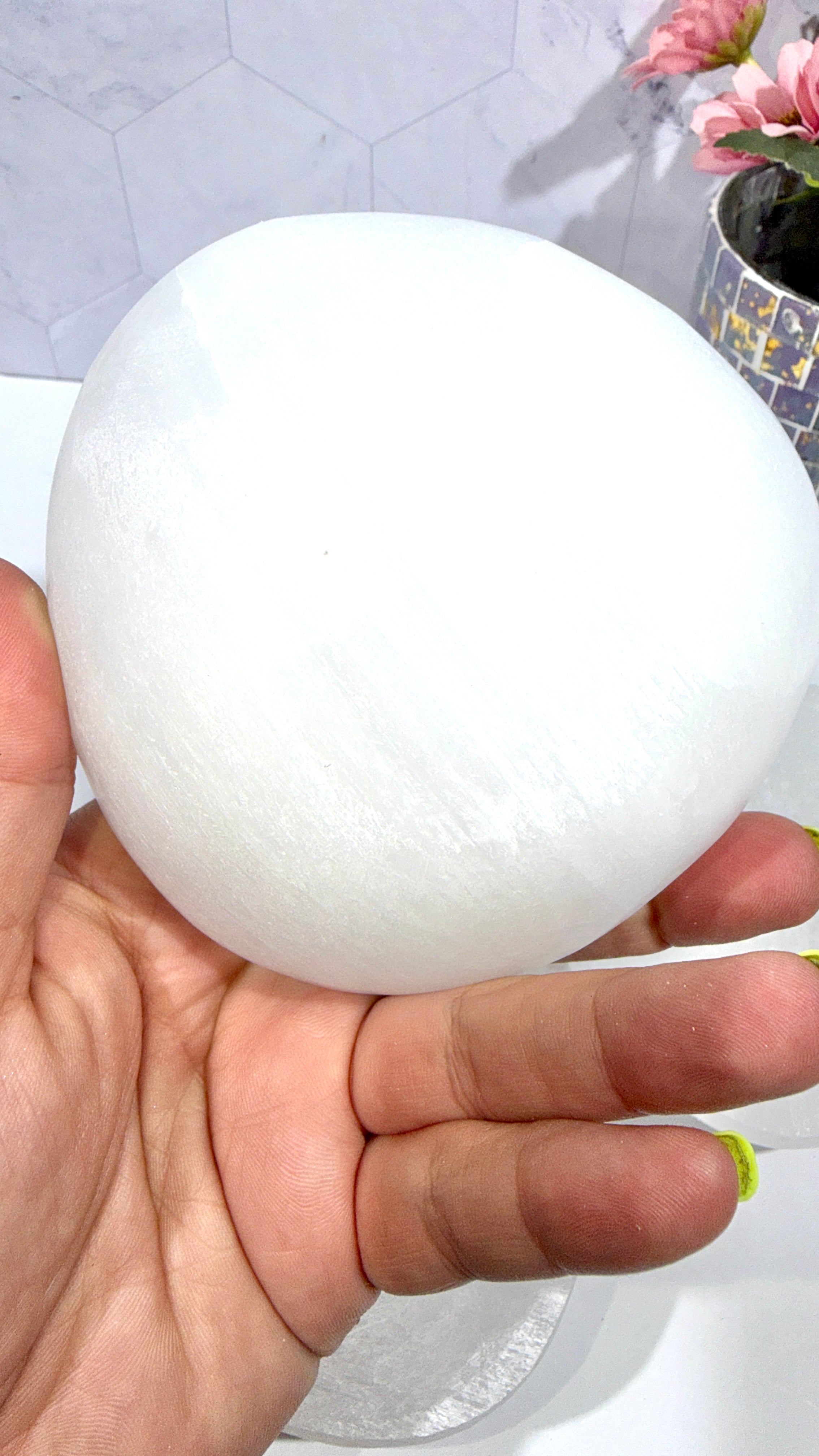 Selenite Free Form Bowl 4 Inches