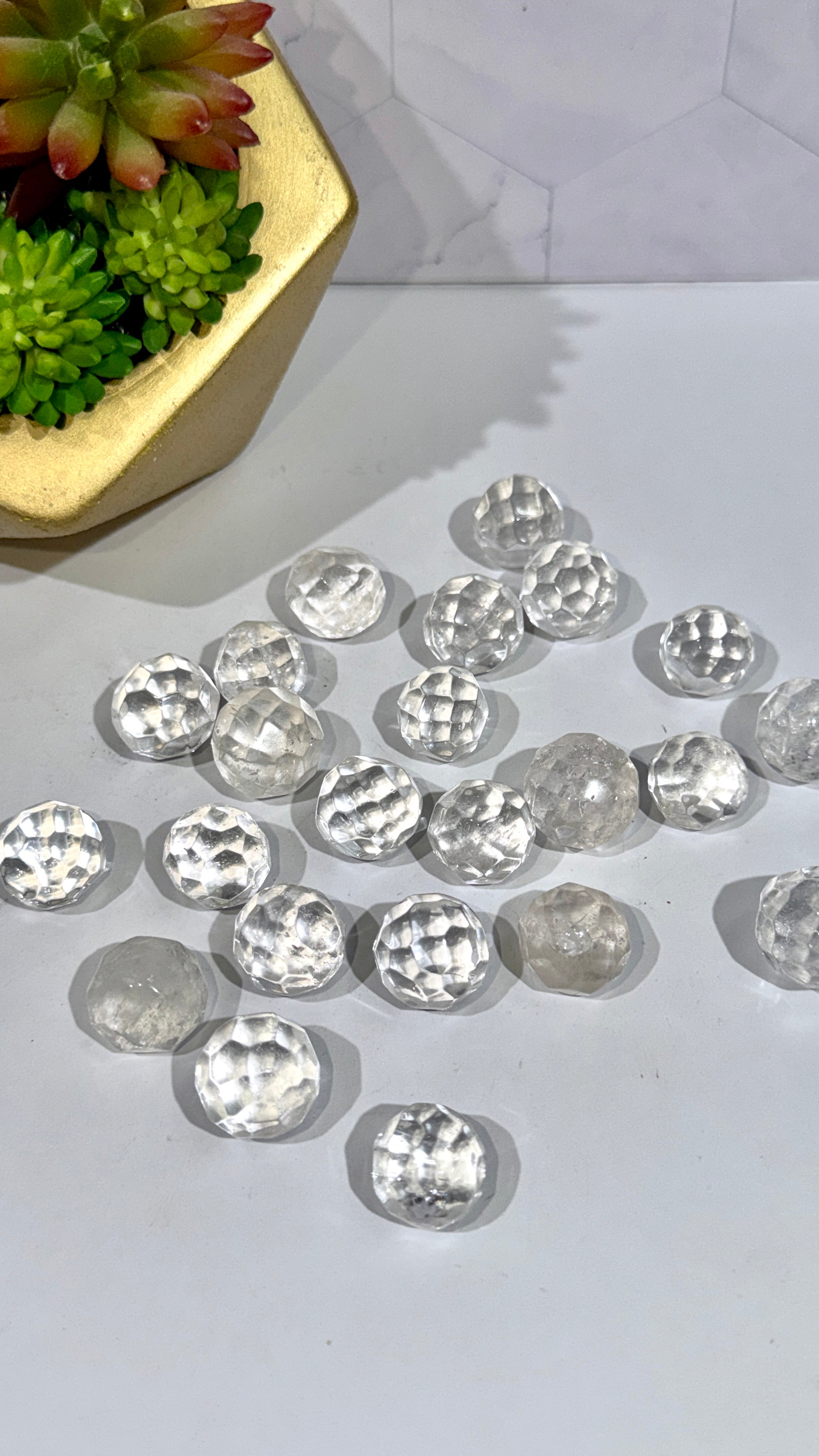Faceted Quartz Mini Sphere