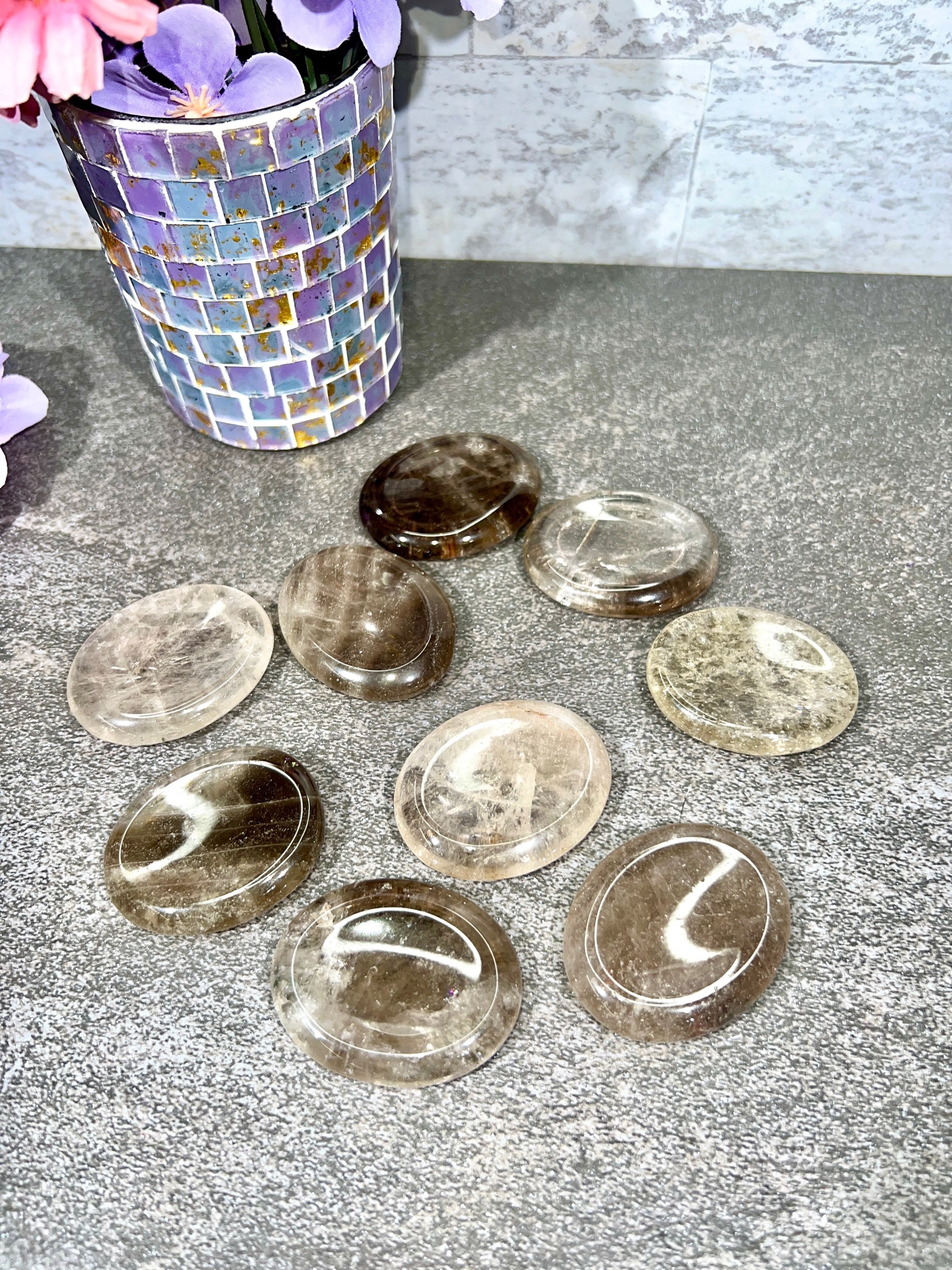 Smoky Quartz Worry Stone