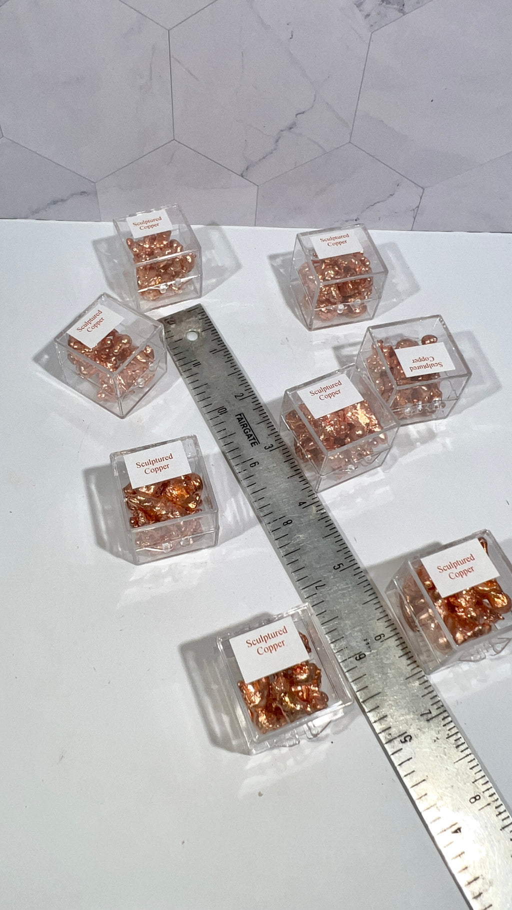 Copper Splash Nuggets in Box from Michigan