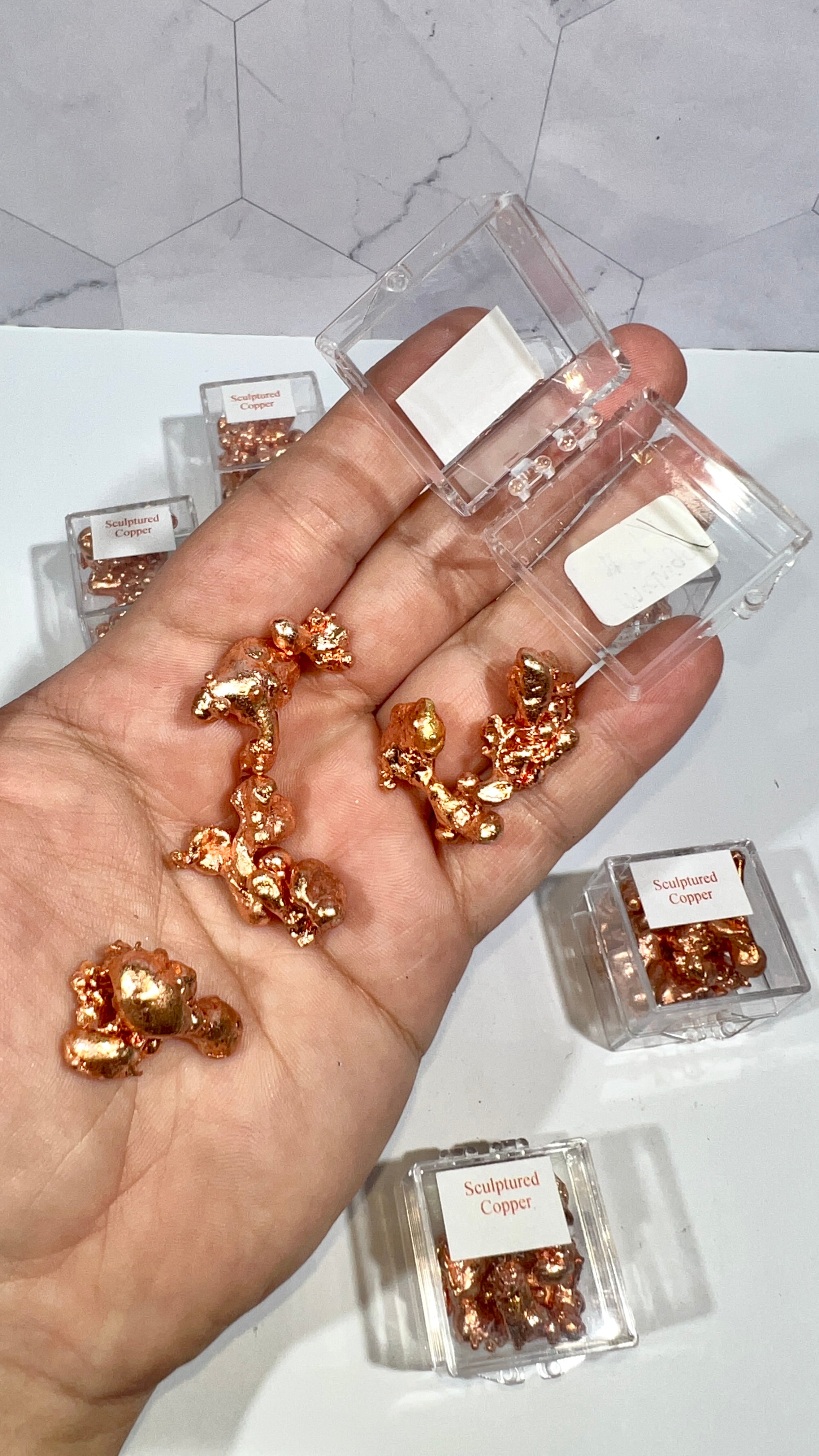 Copper Splash Nuggets in Box from Michigan