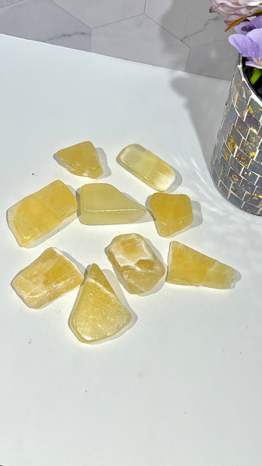 Honey Comb Calcite Tumble