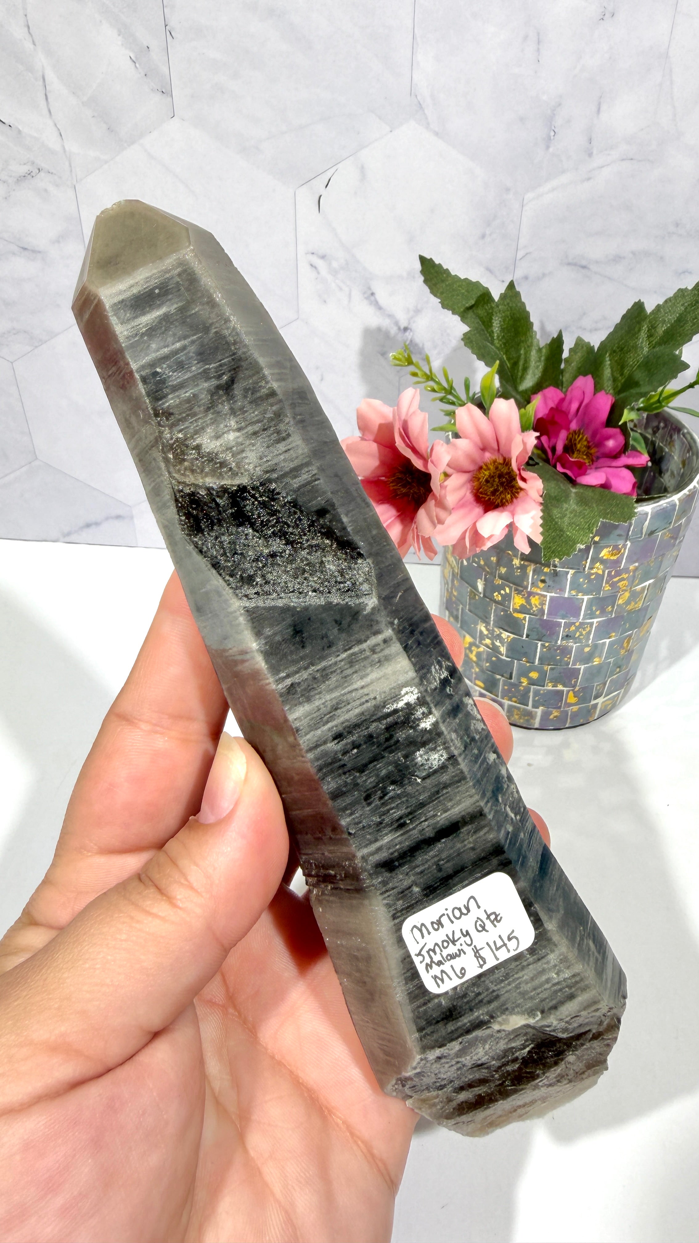 Morian Smoky Quartz Malawi Wand