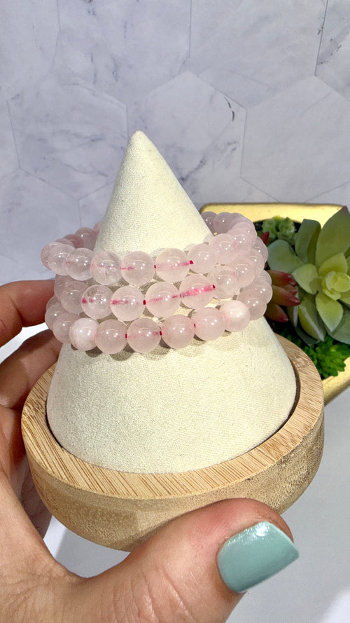 8mm Rose Quartz Bracelet