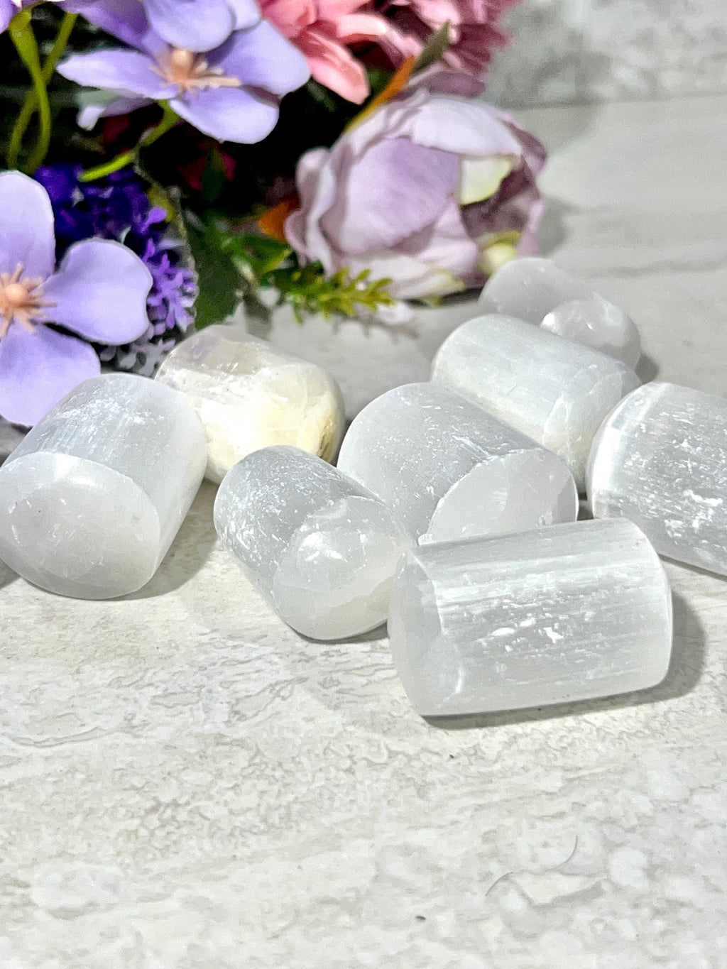 Selenite (Satin Spar) Tumbles