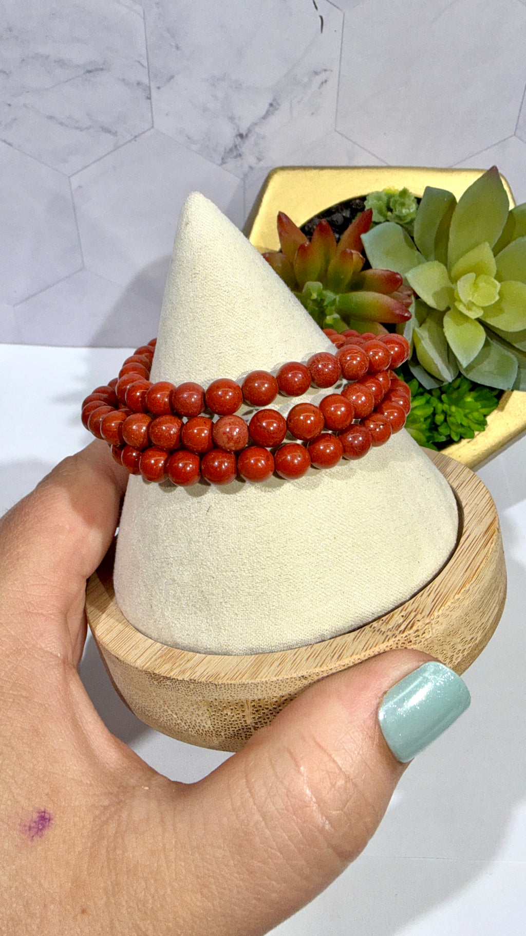 7mm Red Jasper Bracelet