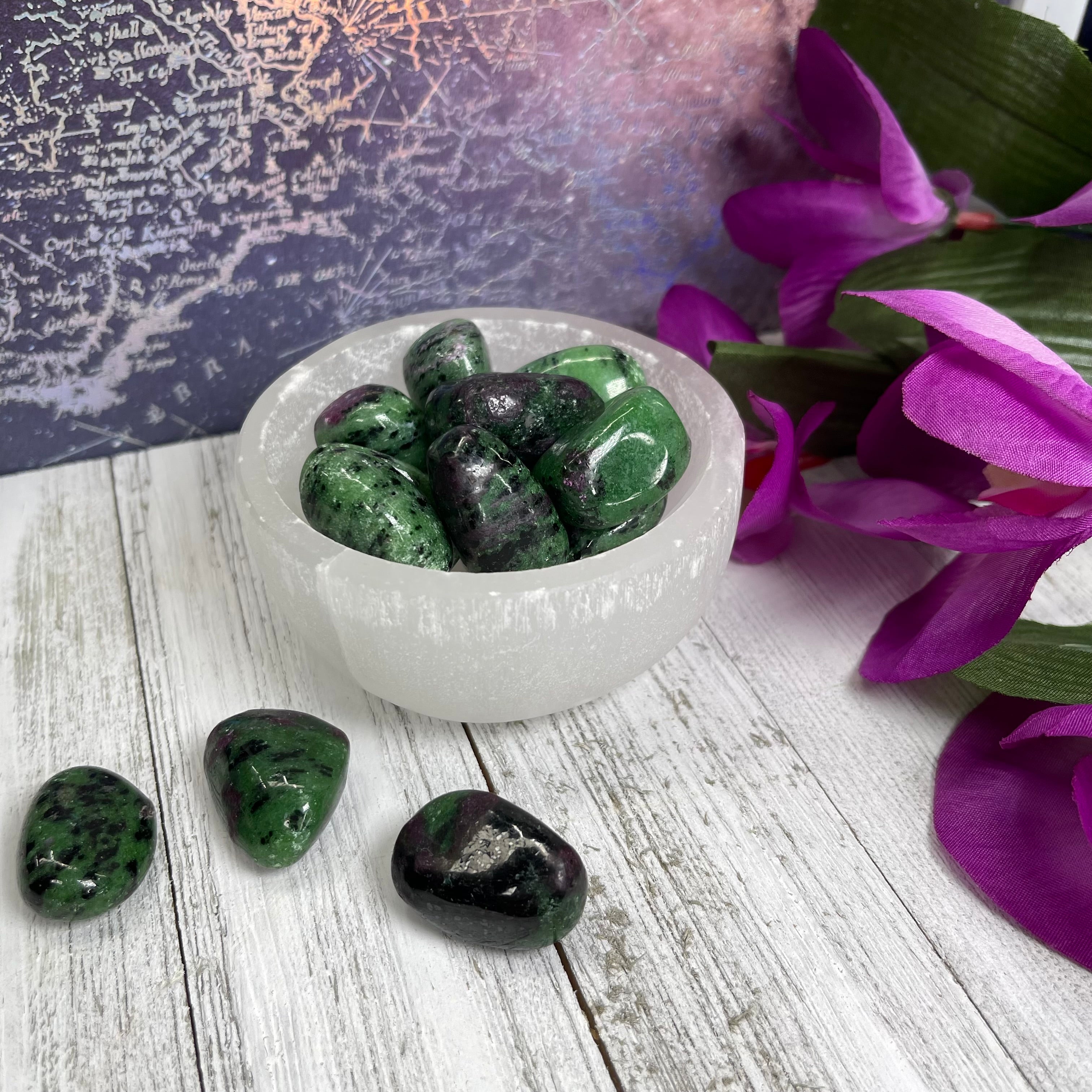 Ruby Zoisite Tumble | UV Reactive