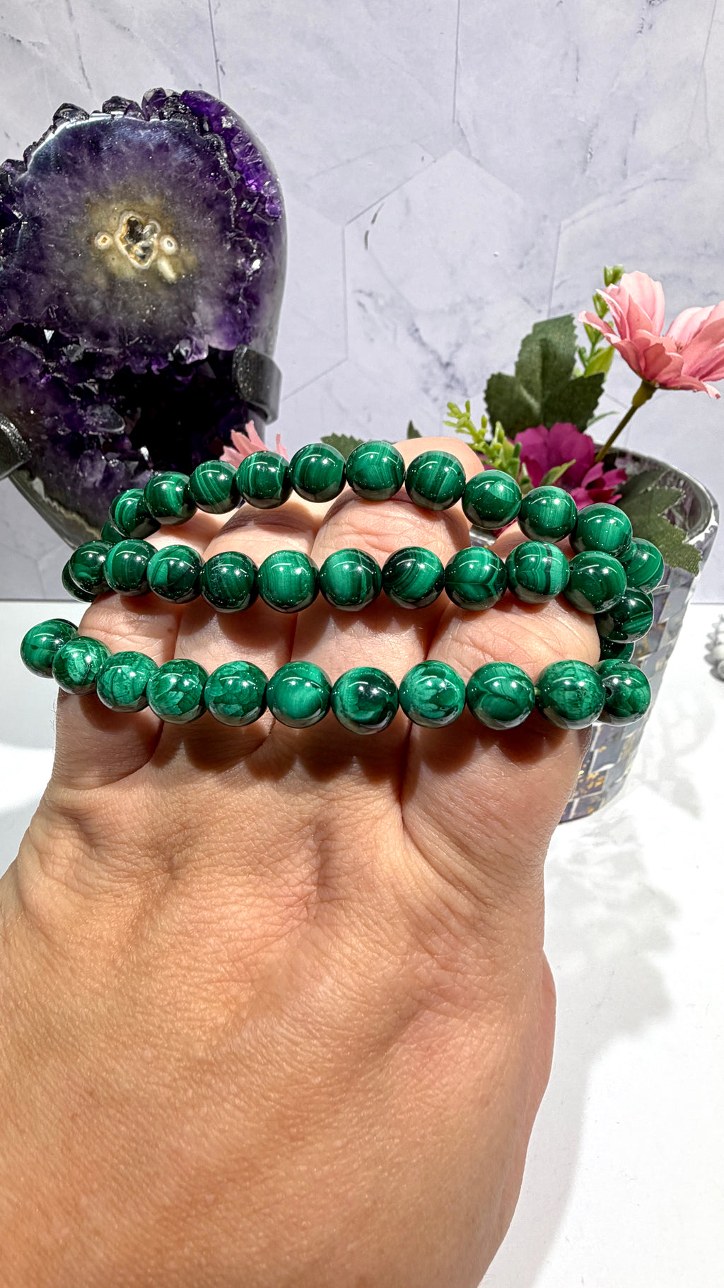 8mm Malachite Bracelet
