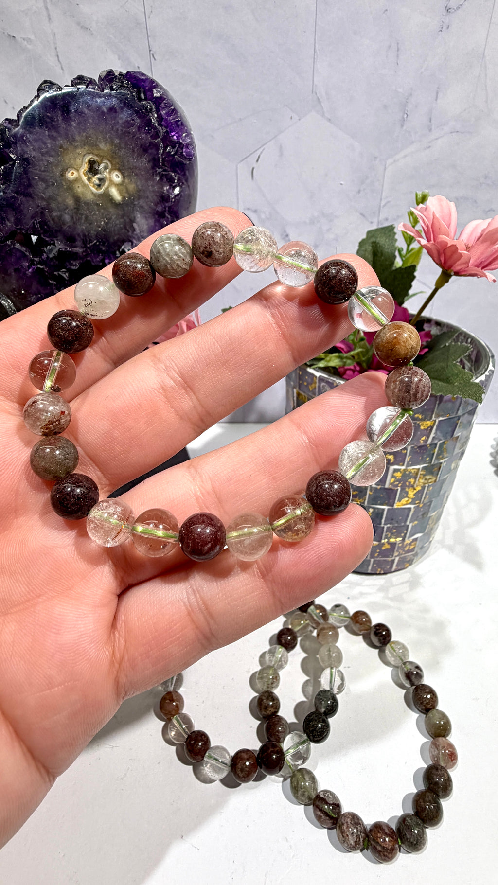 8mm Garden Quartz Bracelet