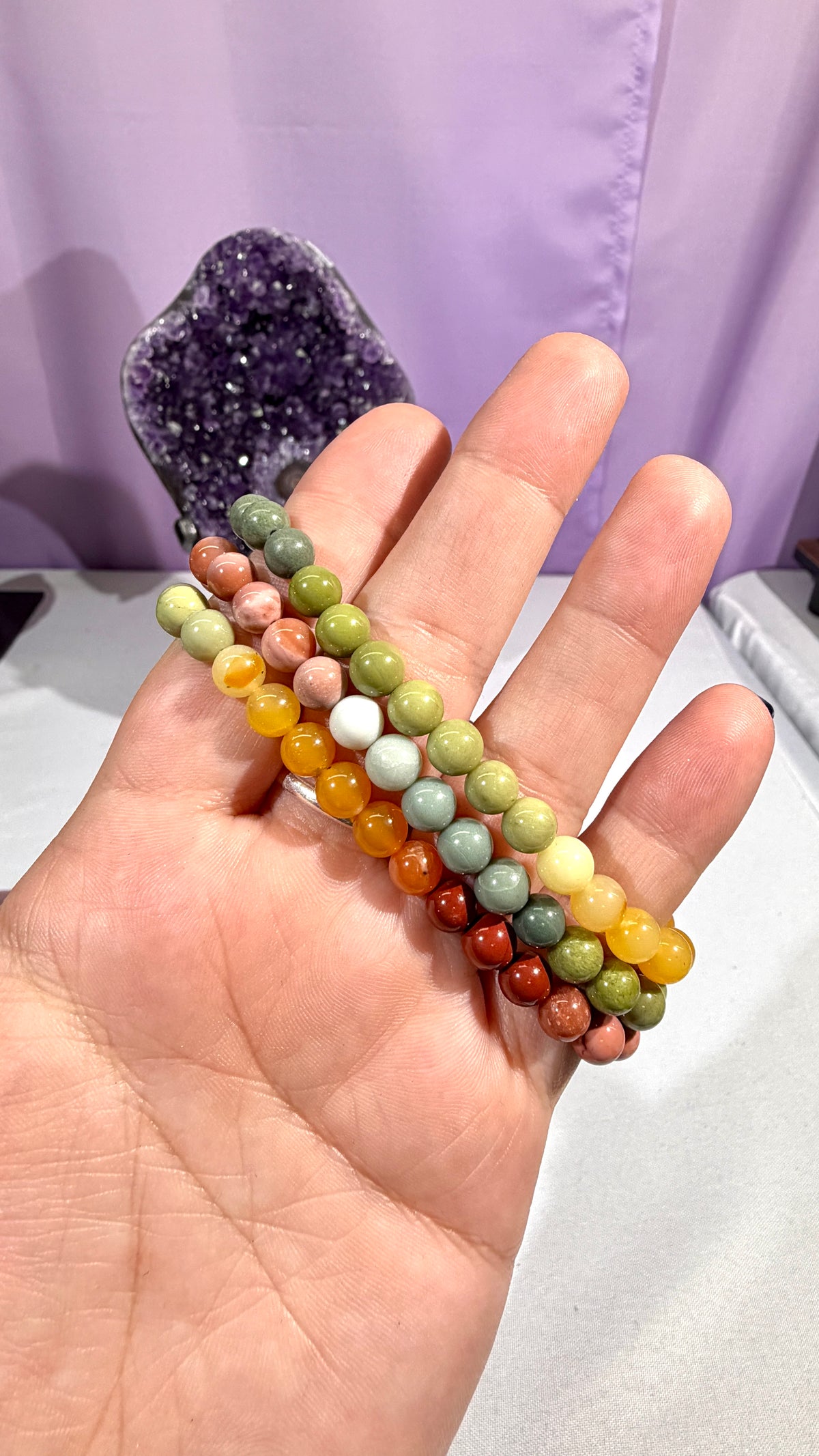 8.5mm Alashan Agate Bracelet
